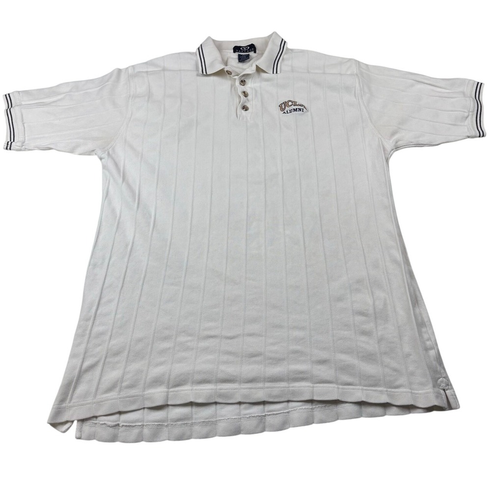 Vantage UCLA Alumni Polo Shirt Striped Collared Golf Casual Mens Size‎ Large